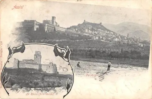 B95775 assisi la rocca panorama italien