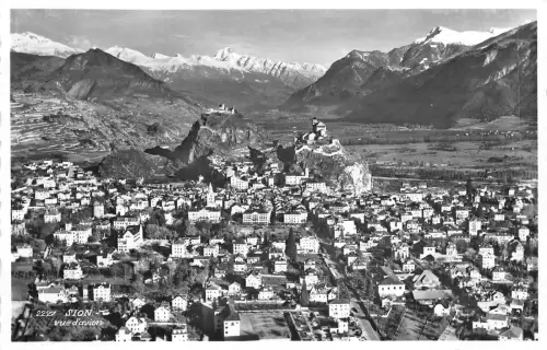 Lot125 Schweiz Echtfoto Sion Ansicht aus Flugzeug