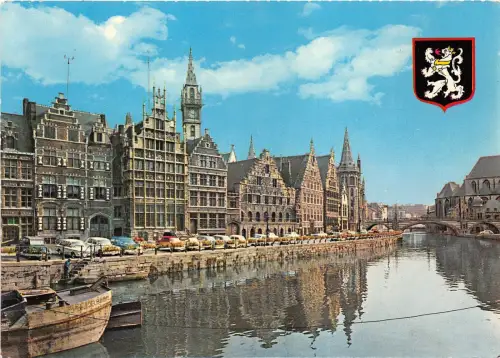BG5171 graslei en st michielsbrug gent gand car voiture belgium
