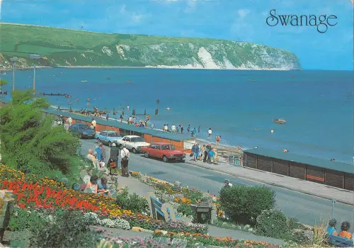 BR83577 the esplanade and bay swanage dorset car viture uk