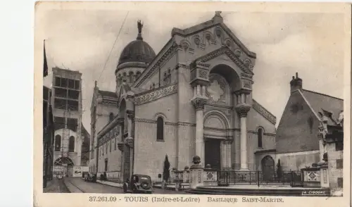 BF11380 tours i et lk basilique saint martin car france front/back image