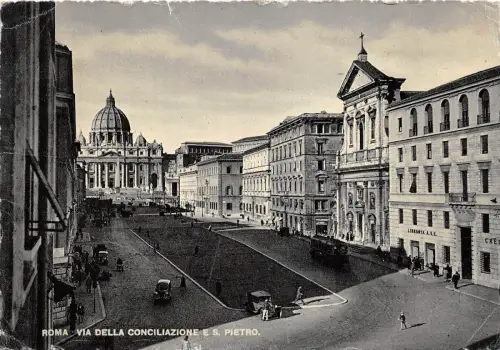 BG7115 beronciliation street and st peter roma car voiture italy CPSM 15x10,5cm