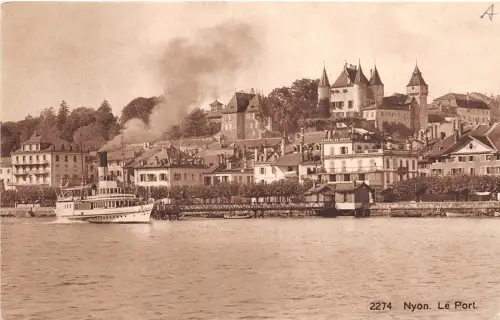 B93145 nyon le port ship bateaux switzerland