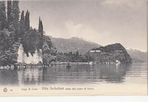 BF17023 villa serbelloni vista dal rama di lago di como italy front/back image