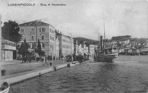 B0136 lussinpiccolo riva 4 novembre italy ship front/back scan