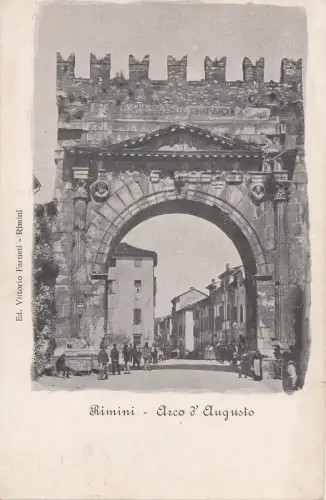 B79441 rimini arco d augusto italy front/back image