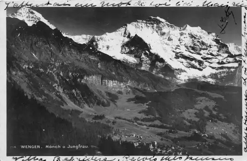 B82866 monch u jungfrau wengen switzerland front/back scan