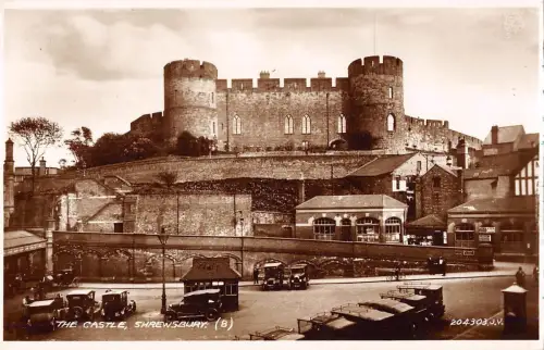 BR94330 the castle shrewsbury real photo car voiture uk