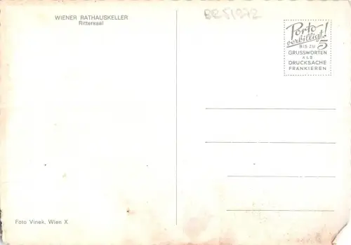 BR51972 Wiener Rathauskeller Rittersaal Österreich