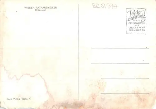 BR51977 Wiener Rathauskeller Rittersaal Österreich