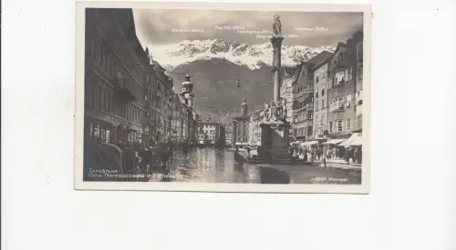 B79479 innsbruck maria theresiastraße mit nordkette österreich vorder-/rückbild