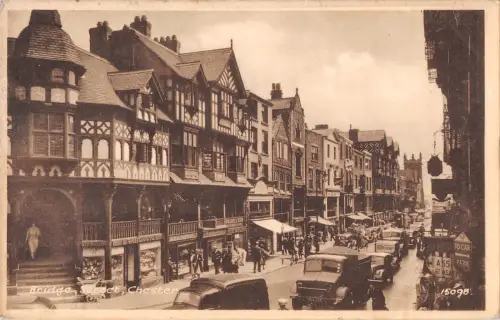 uk4116 bridge street chester old car real photo uk