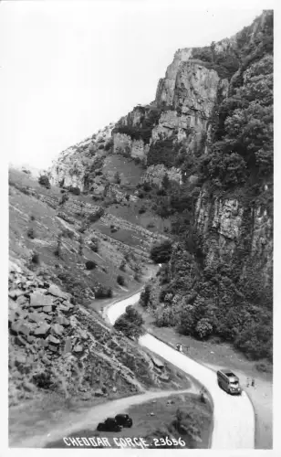 uk2240 cheddar corge somerset car real photo uk