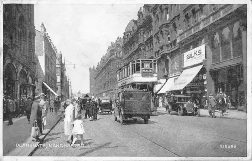 uk15326 deansgate manchester echtfoto uk autobus bus strassenbahn auto car