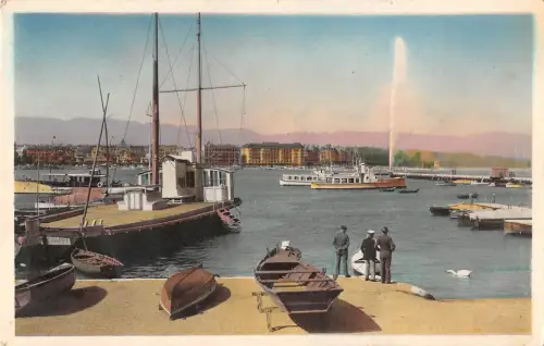 BT14471 Le port des eaux vives Schiff Bateaux Geneve Schweiz