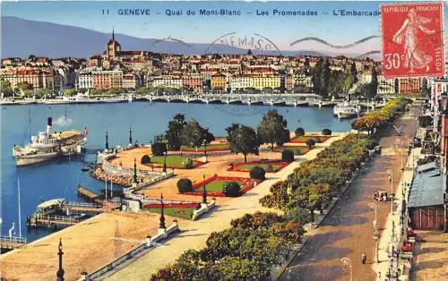 B94594 quai du mont blanc schiff bateaux geneve geneva schweiz