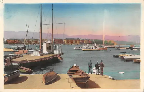 BT15219 Geneve le port des eaux vives Schiff Bateaux Schweiz