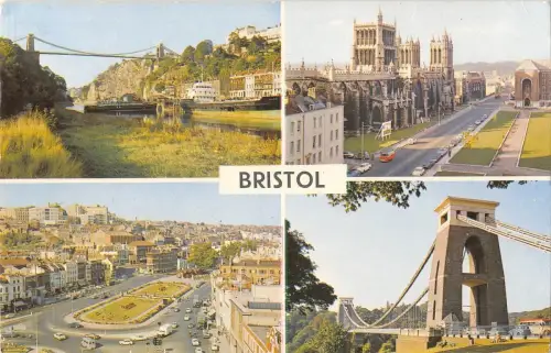 BR66478 Bristol Car Voiture UK 14x9cm