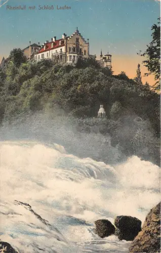 uk42667 rheinfall mit schloss laufen switzerland