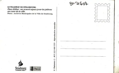 BF21607 le tramway de strasbourg place kleber france front/back image