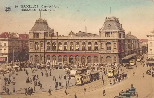 BF34433 bruxelles gare du nord tramway belgium front/back scan