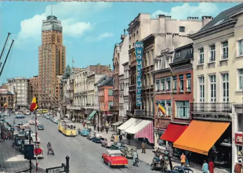 BF14974 anvers place de meir et gratte ciel tramway belgien front/back image