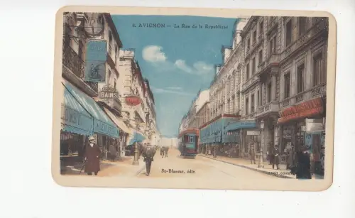 B80424 avignon la rue de la republique Straßenbahn Frankreich Vorder-/Rückbild