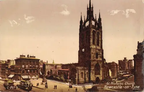 BR69864 St Nicolas Church Newcastle on Tyne Tramway UK