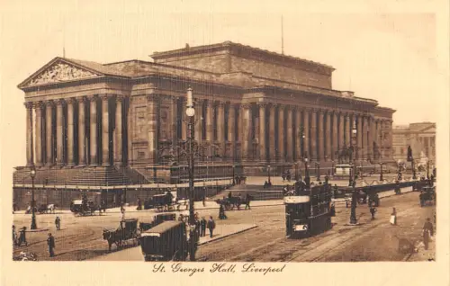uk17363 st georges hall liverpool real photo uk tramway
