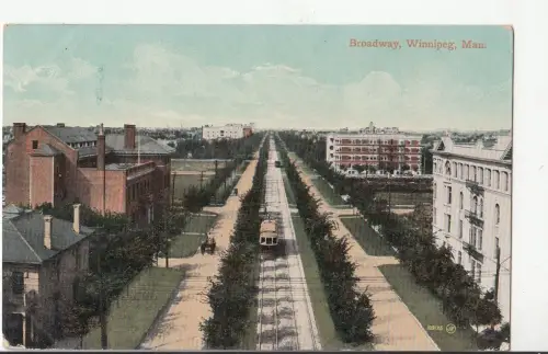 B77666 bradway tramway winnipeg man canada scan front/back image