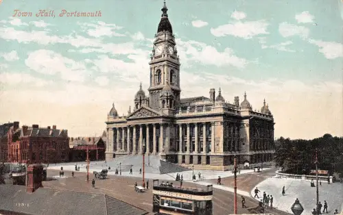 uk14773 Town Hall Portsmouth UK Tramway Tram