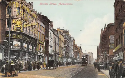 uk14604 market street manchester uk tramway