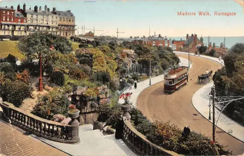 BR96105 Madeira Walk Ramsgate Tramway Tram Valentine S 72947 UK
