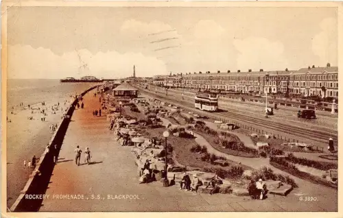 BR60573 Steingarten Promenade Blackpool Straßenbahn UK