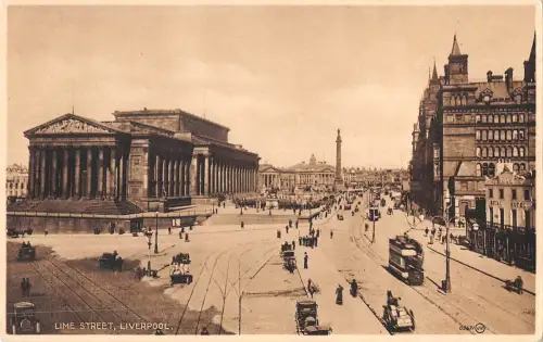 uk17362 ime street liverpool real photo uk tramway