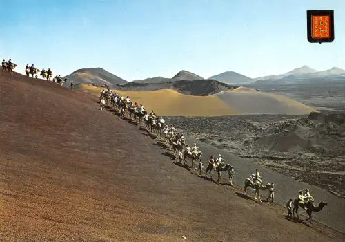 B110744 Spanien Lanzarote Wohnwagen zum Berg der Feuerkames