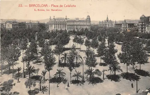 br107541 plaza de cataluna barcelona spanien