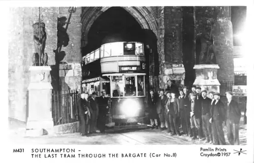 BR67380 Southampton Double Decker Tramway The Last Tram Echtfoto UK 14x9cm