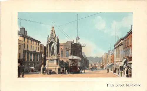 br109004 high street maidstone uk tram tramway