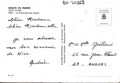 BF21058 Auto schönes la promenade des anglais france Vorder-/Rückbild