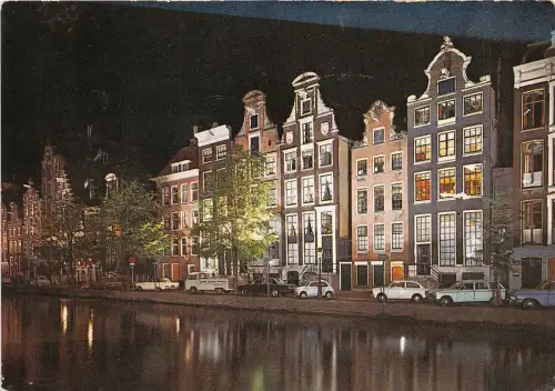 BF25009 amsterdam keizeesgracht met oude gevets auto niederlande front/back image