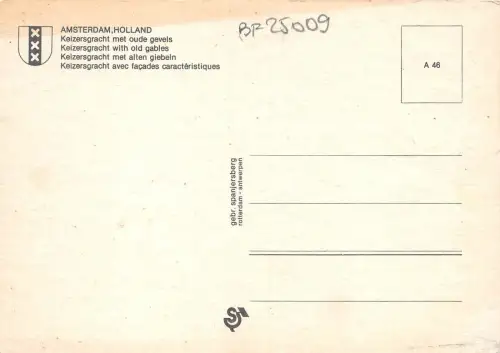 BF25009 amsterdam keizeesgracht met oude gevets auto niederlande front/back image