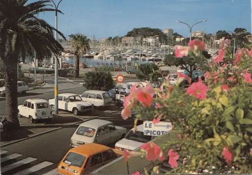 BF25291 bandol balcon fleuri sur le port car france front/back image