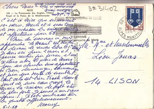 BF31402 schönes la promenade des anglais auto frankreich Vorder-/Rückbild