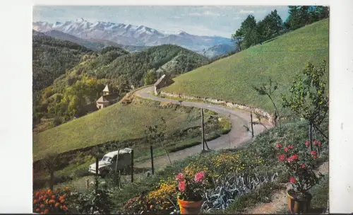 BF24324 sites pyreneens le col de port car france front/back image