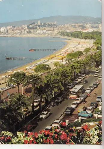 BF28572 cannes la croisette et le suquet car bus france front/back image