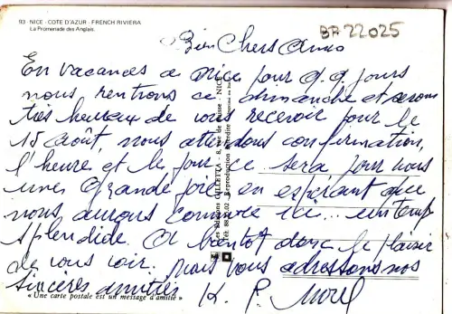 BF22025 schönes la promenade des anglais auto frankreich Vorder-/Rückbild