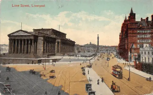 BR65220 lime street double decker tramway liverpool uk