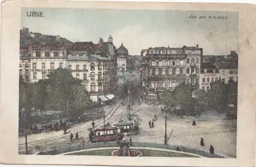 BF19307 liege vue des places tramway belgien front/back image