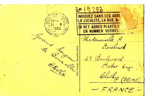 BF19293 bruxelles la bourse tramway belgien front/back image